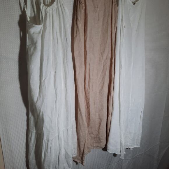 Francesca Bettini L Linen Slip Dress Bundle 3pc Made in Italy Natural Fiber - Picture 12 of 12